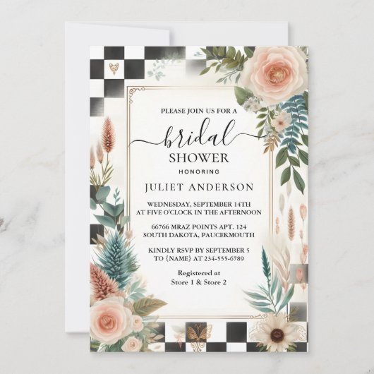 Im Retro Studio Creative Illustriert Brautparty Einladung (Vorderseite)