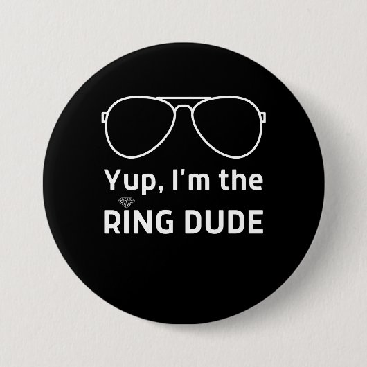 Im ring dude funny wedding ring kids button (Vorderseite)