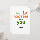 I'm Rooting for You Karte (Vorderseite/Rückseite Beispiel)