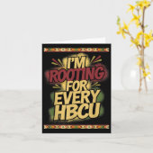 Im Rooting für jeden Hbcu - Rooting Support Karte (Gelbe Blume)