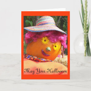 Im rosa Halloween Karte