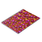 Im rosa Notebook Notizblock (Linke Seite)