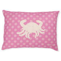 Im rosa Polka Dot Crab Dog Bett