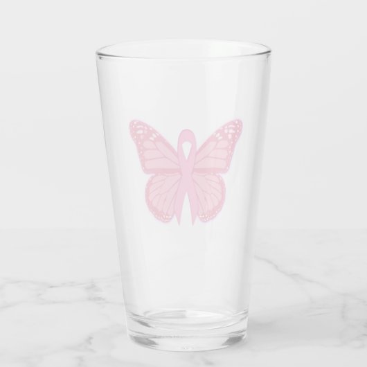 Im rosa Schmetterling Glas (Rückseite)