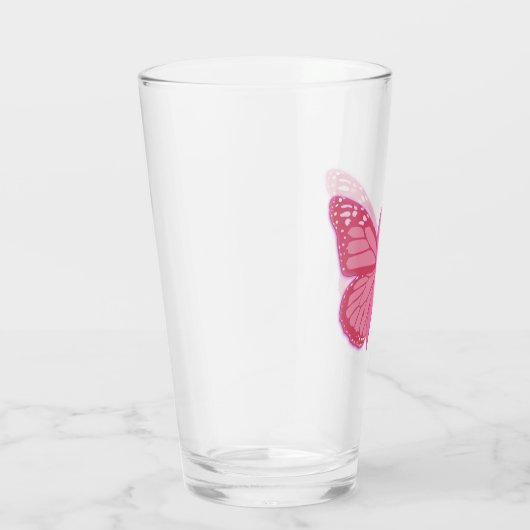 Im rosa Schmetterling Glas (Rechts)