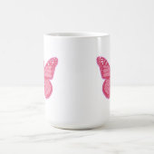 Im rosa Schmetterling Kaffeetasse (Mittel)