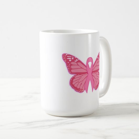 Im rosa Schmetterling Kaffeetasse (VorderseiteRechts)