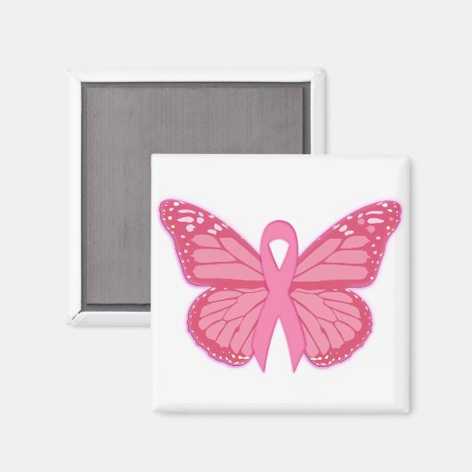 Im rosa Schmetterling Magnet (Vorderseite/Rückseite)