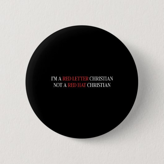 Im Roten Brief Christlich kein Red Hat Christlich Button (Vorderseite)