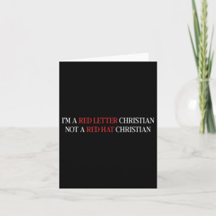 Im Roten Brief Christlich kein Red Hat Christlich Karte