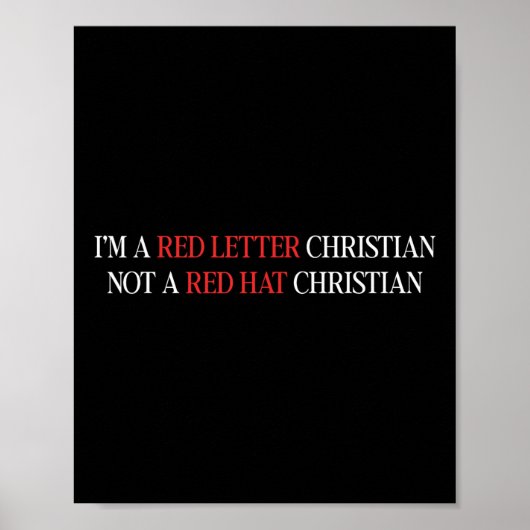 Im Roten Brief Christlich kein Red Hat Christlich Poster (Vorne)