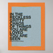 Im rücksichtslosen Chaos der Dinge, die man ist Poster (Vorne)