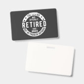 im Ruhestand 2023 Ausweis (Vorder- & Rückseite)