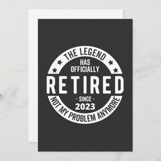 im Ruhestand 2023 Feiertagskarte (Vorne/Hinten)