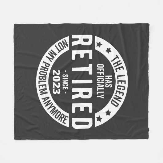 im Ruhestand 2023 Fleecedecke (Vorderseite (Horizontal))