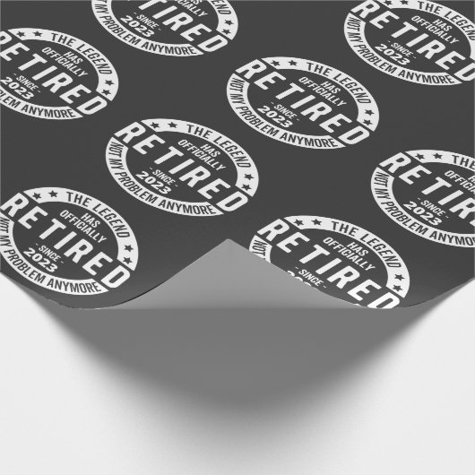im Ruhestand 2023 Geschenkpapier (Ecke)