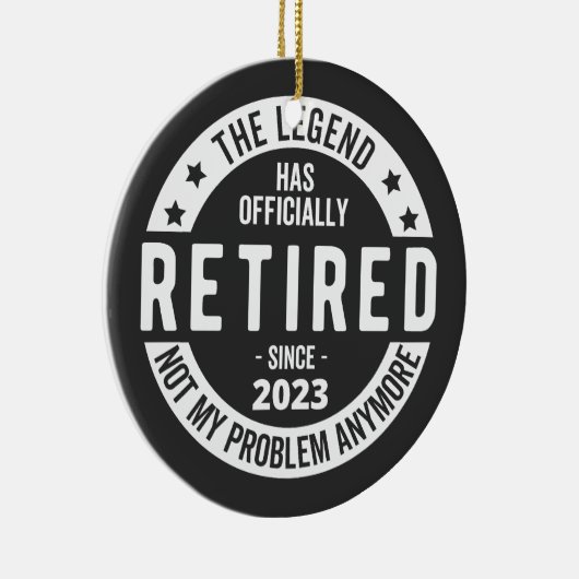 im Ruhestand 2023 Keramik Ornament (Rechts)