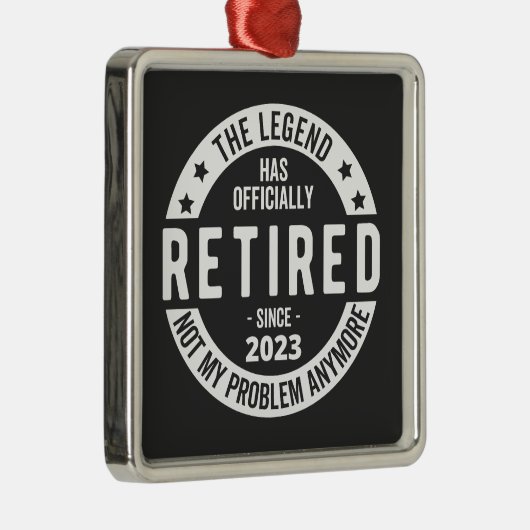 im Ruhestand 2023 Ornament Aus Metall (Rechts)