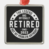 im Ruhestand 2023 Ornament Aus Metall (Vorne)