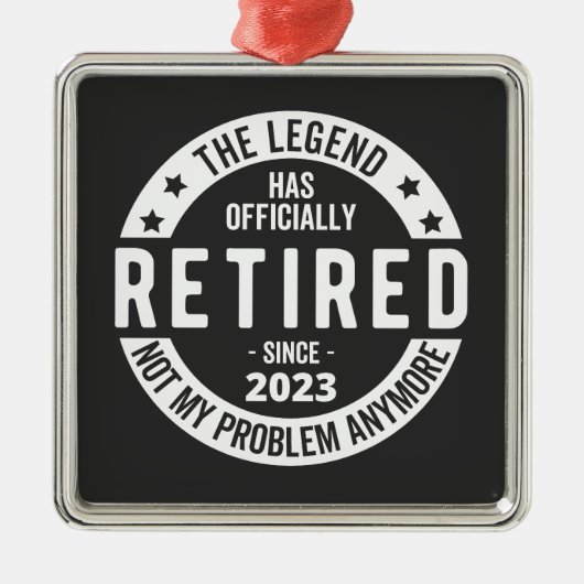 im Ruhestand 2023 Ornament Aus Metall (Vorne)