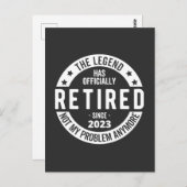 im Ruhestand 2023 Postkarte (Vorne/Hinten)