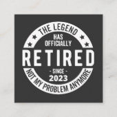 im Ruhestand 2023 Quadratische Visitenkarte (Vorderseite)