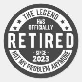 im Ruhestand 2023 Runder Aufkleber (Vorderseite)