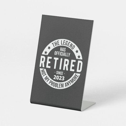 im Ruhestand 2023 Sockelschild (Vorderseite)