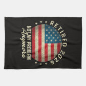 Im Ruhestand 2026 nicht mehr mein Problem US-Flagg Geschirrtuch (Horizontal)