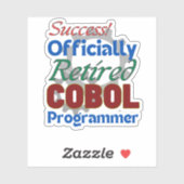 Im Ruhestand befindlicher COBOL-Programmierer komp Aufkleber (Blatt)