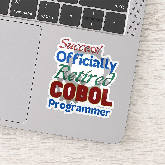 Im Ruhestand befindlicher COBOL-Programmierer komp Aufkleber (Detail)