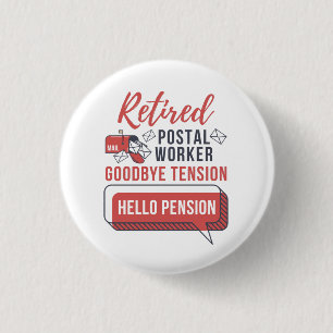Im Ruhestand befindlicher Postmitarbeiter Lustiger Button
