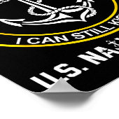 Im Ruhestand befindlicher US-Matrose lustiger alte Poster (Ecke)