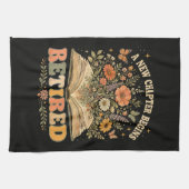 Im Ruhestand Ein Neues Kapitel Beginnt Retro Flora Geschirrtuch (Horizontal)