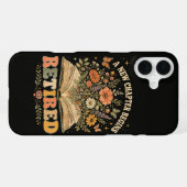 Im Ruhestand Ein Neues Kapitel Beginnt Retro Flora iPhone Hülle (Rückseite (Horizontal))