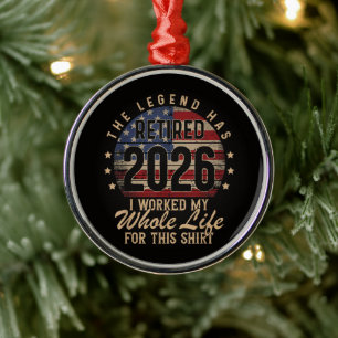 im Ruhestand ich habe mein ganzes Leben dafür gear Ornament Aus Metall