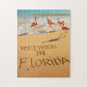 Im Ruhestand in Florida Flamingos am tropischen St Puzzle