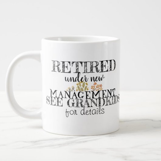Im Ruhestand Jumbo-Tasse (Links)