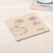 im Ruhestand Rechteckiger Pappuntersetzer (angewinkelt)