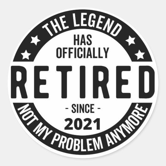 im Ruhestand Runder Aufkleber (Vorderseite)