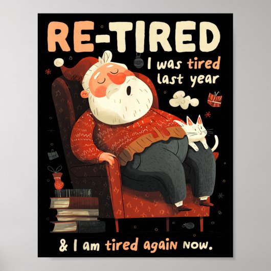 Im-Ruhestand-Santa-Definition Lustig Poster (Vorne)