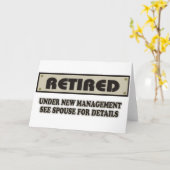 im Ruhestand. Unter "Neues Management" Karte (Gelbe Blume)