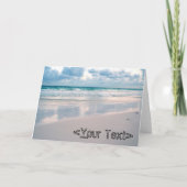 Im Sand geschriebene Bräunungsnamen Karte (Rückseite)