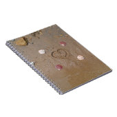 im Sand mit Muscheln Notizblock (Rechte Seite)