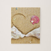 im Sand mit Muscheln Puzzle (Vertikal)