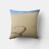 Im Sandbogen Gezeichnet Herz Kissen (Rückseite)