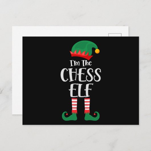 Im Schach Elf passt Weihnachten Postkarte (Vorne/Hinten)
