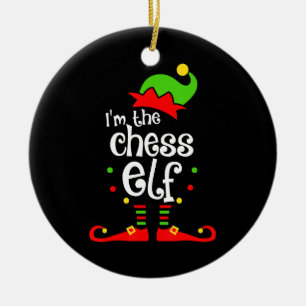 im schach elf xmas Familienfreund Weihnachtsgesche Keramik Ornament