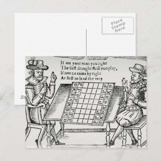 Im Schachbrett Postkarte (Vorne/Hinten)