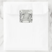 Im Schachbrett Quadratischer Aufkleber (Tasche)